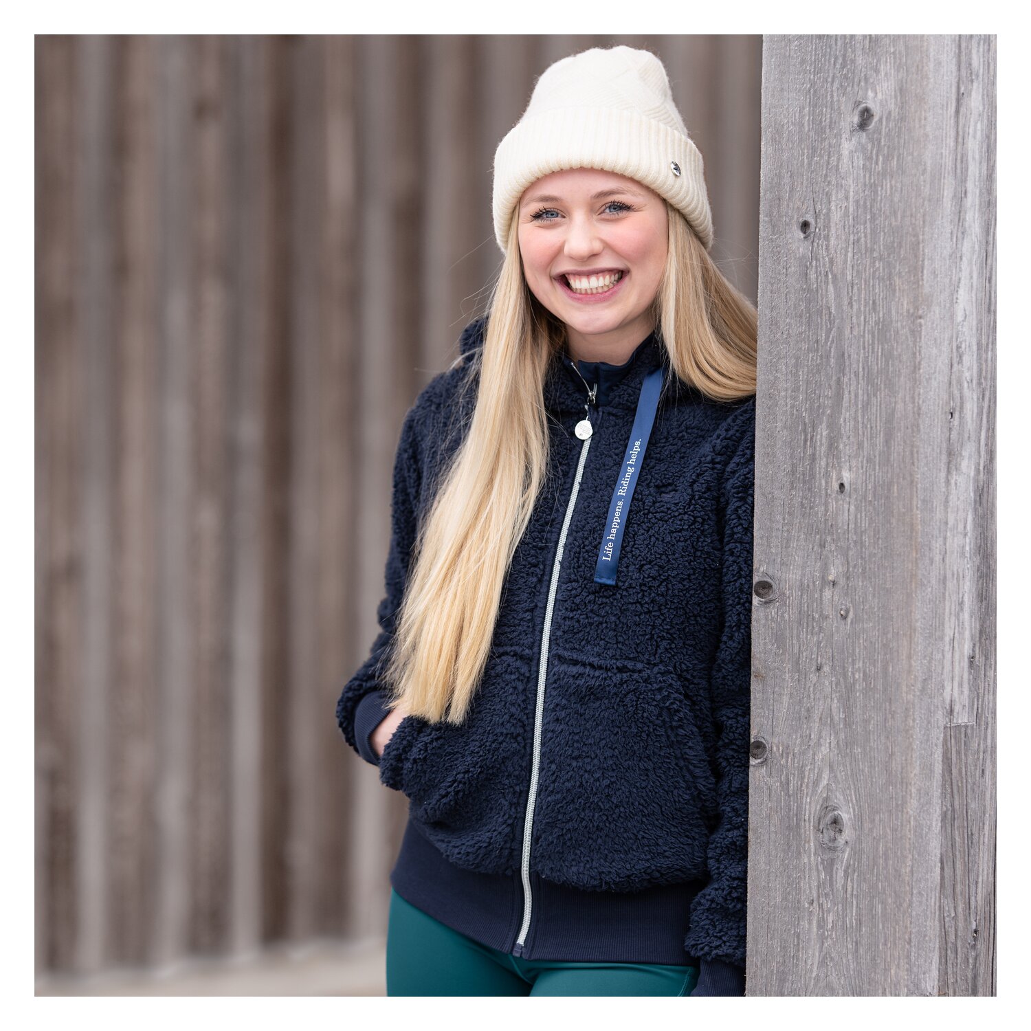 RIDE now Strickmütze mit Rautenstrick  - cotton - Einheitsgröße