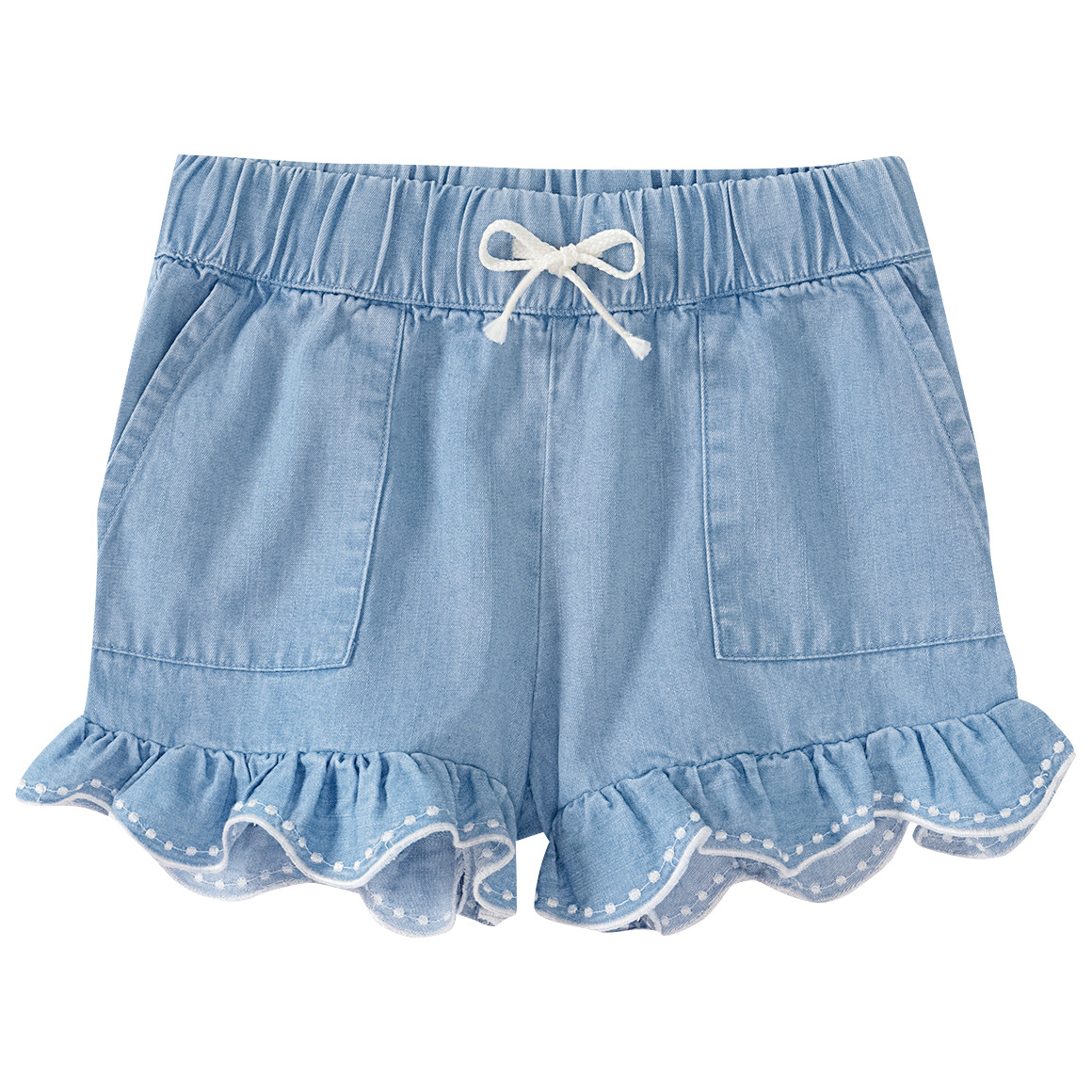 Jonas Nielsen Mädchen Shorts mit Rüschen hellblau