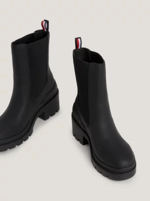 Botas de salto bloco médio emborrachadas