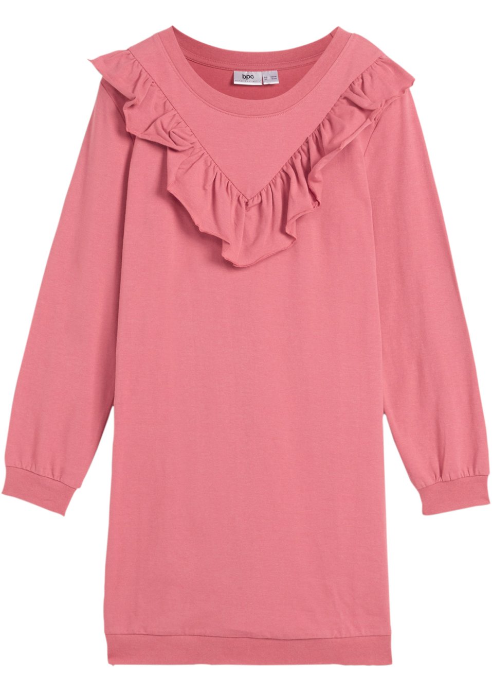 Robe fille en jersey à volants