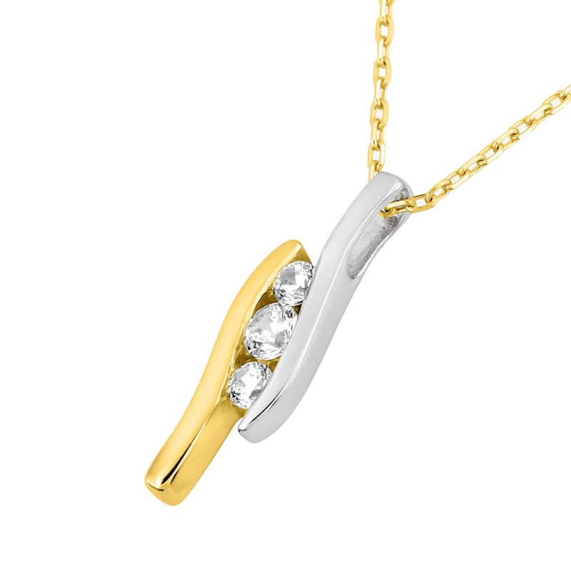 Collier Femme - Oxyde de zirconium - Or 18 Carats - Longueur : 42 cm