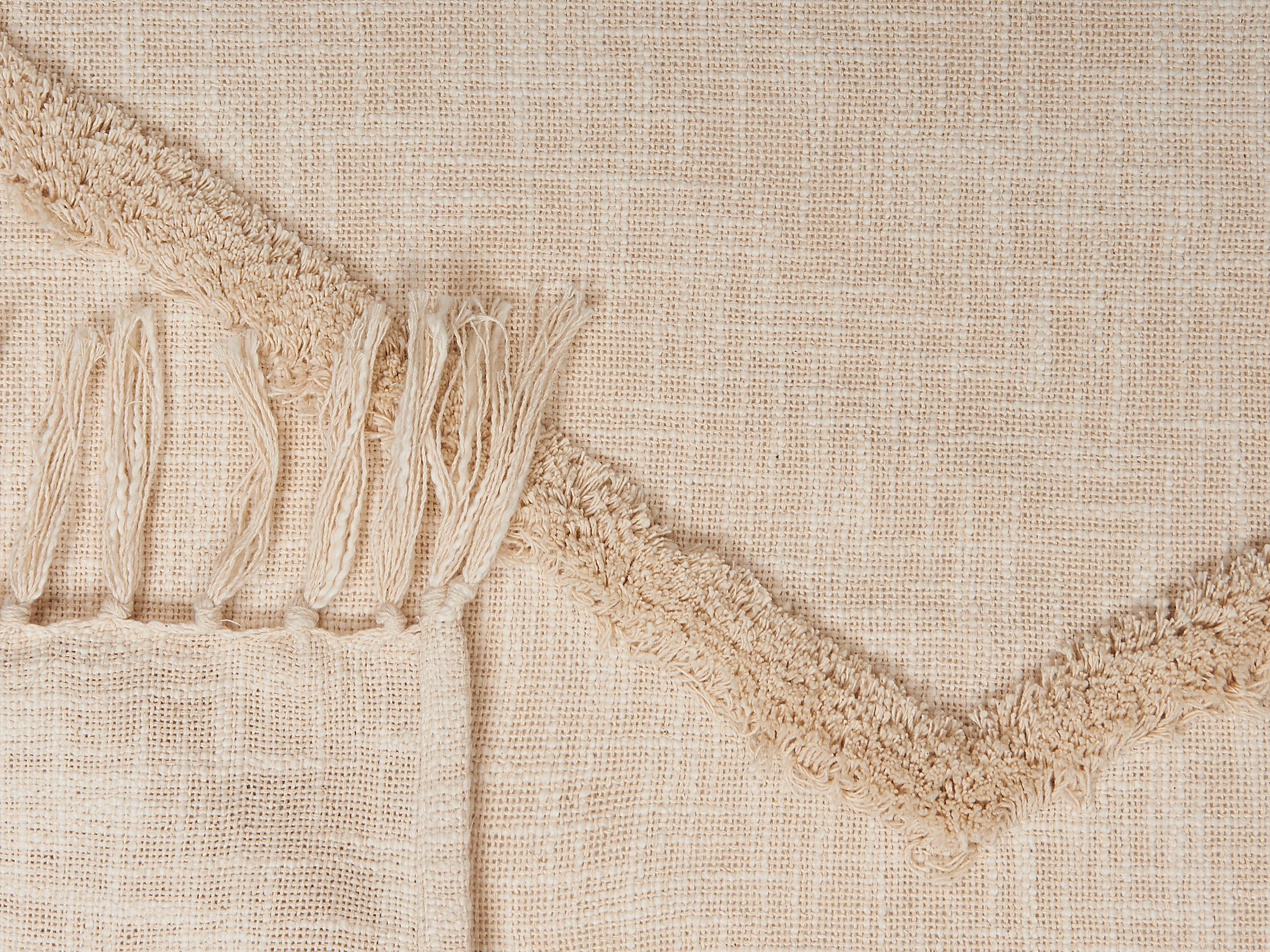 Plaid JAUNPUR Katoen 130 x 180 cm Beige