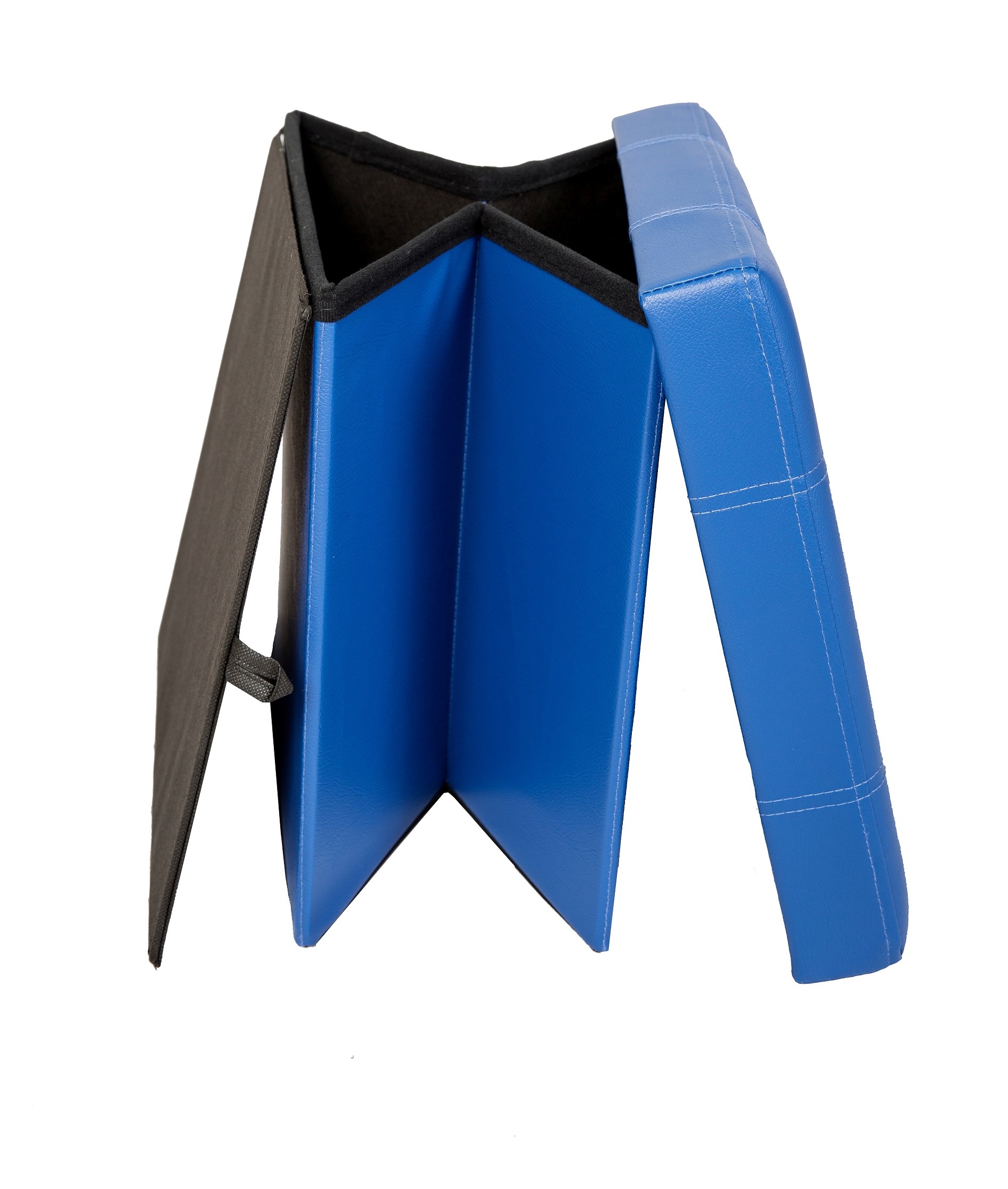 Sitzwürfel Leder BEN blau