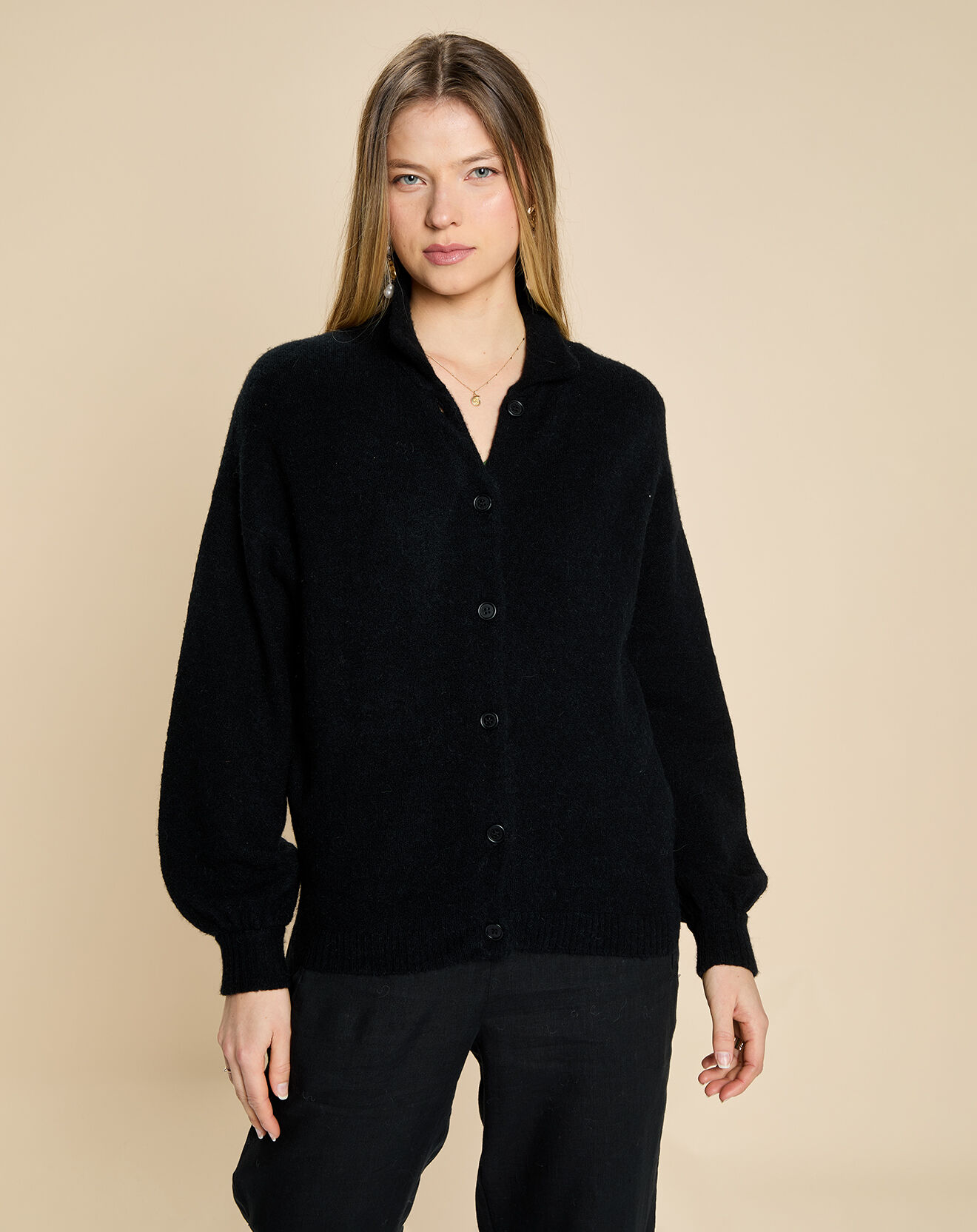 Harris Wilson Gilet en Laine & Alpaga Faulie noir
