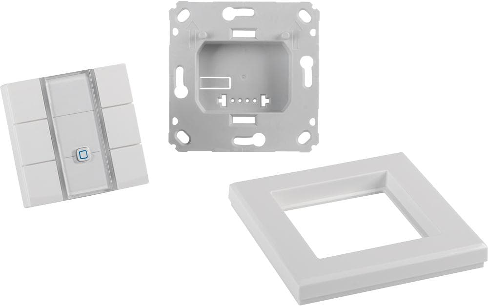 Smart Home Wired Wandtaster 6-fach, WeissWandtaster mit 6 Tasten fürs Smart Home HmIPW-WRC6, HmIPW-WRC6-A