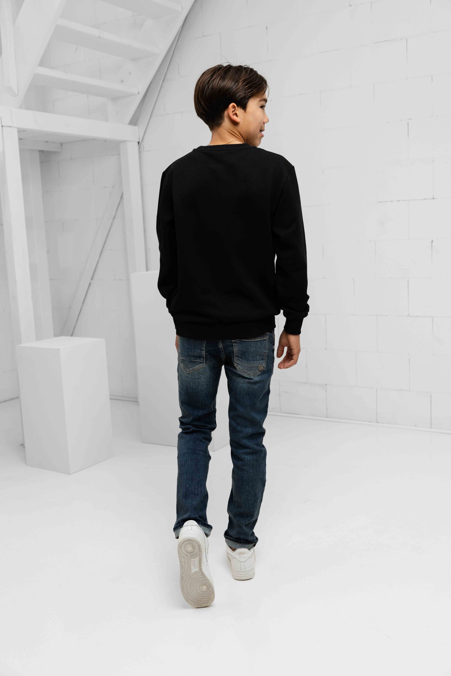 Balmain BX4P10 Sweater Kids Zwart