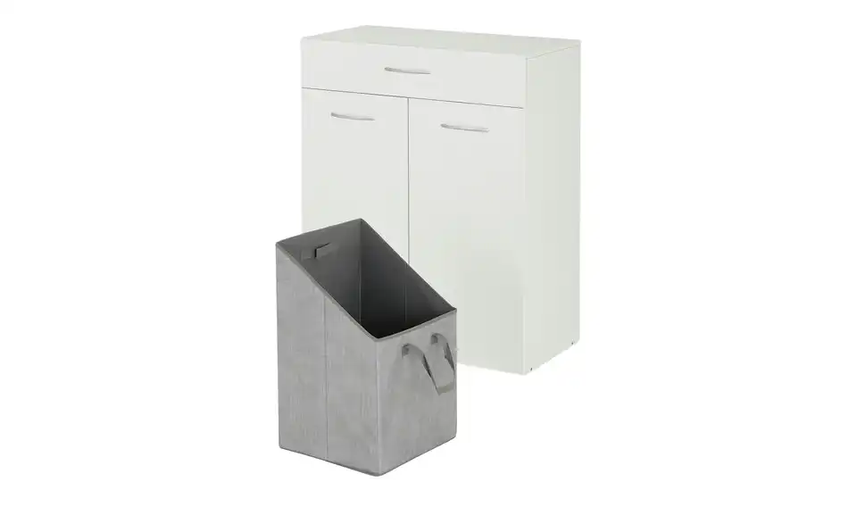 Kommode mit Wäschebox Multischrank-System 80 cm Weiß