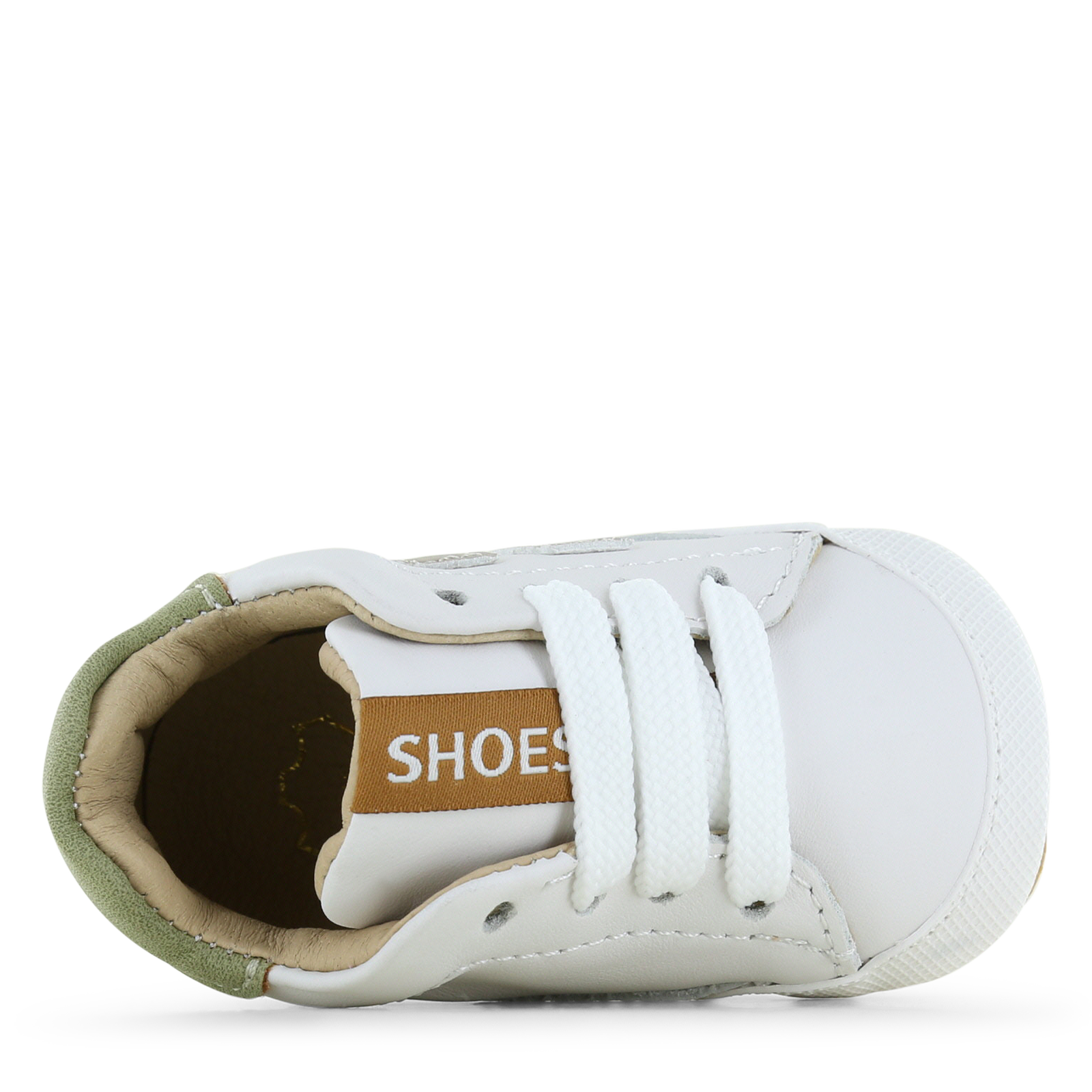 Shoesme wit-taupe BABY-PROOF® schoentje Leer | Jongens schoenen