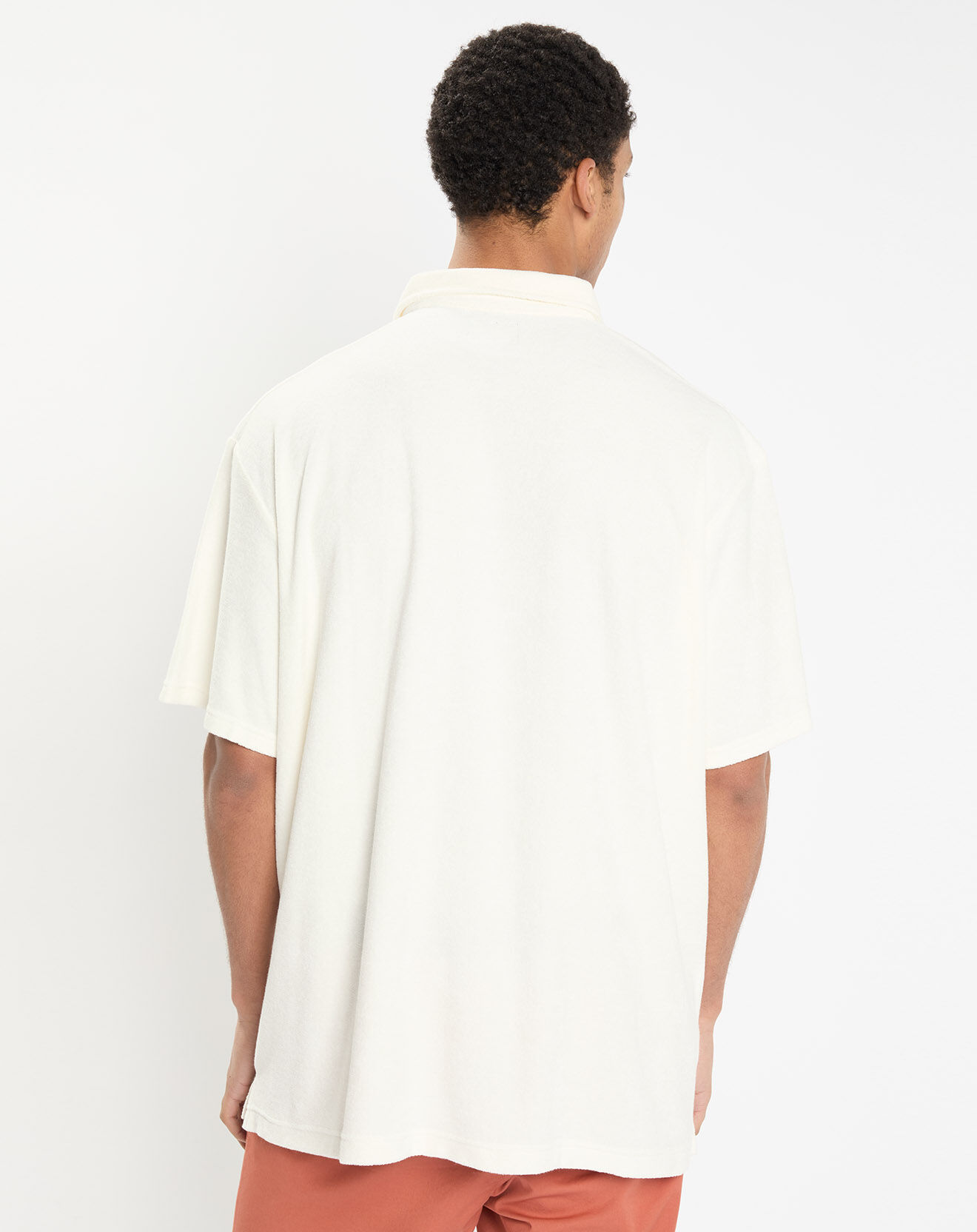 Hackett London Polo Slim Fit uni éponge écru