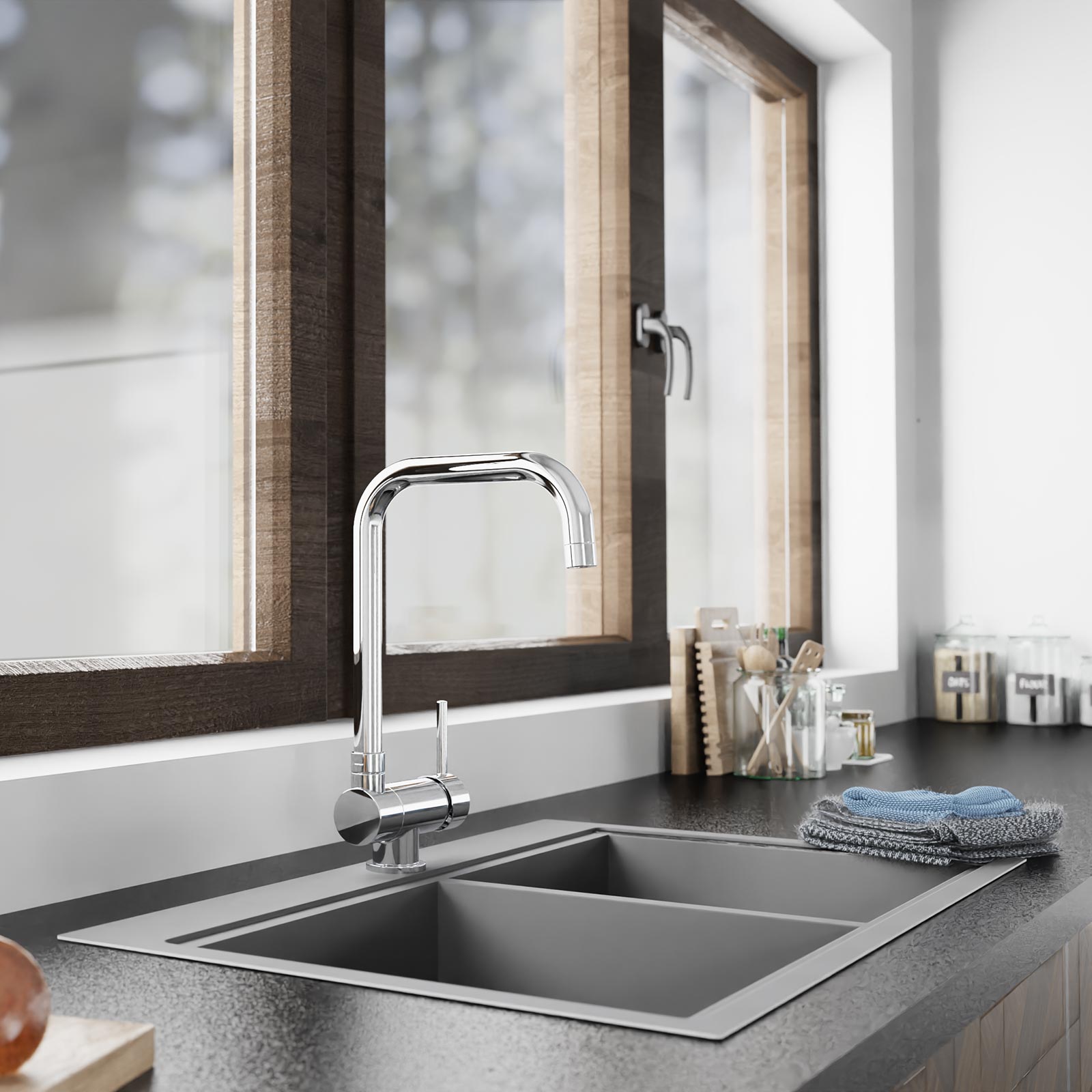 SCHÜTTE Küchenarmatur WINDOW HD 24550 - chromfarben - Hochdruck