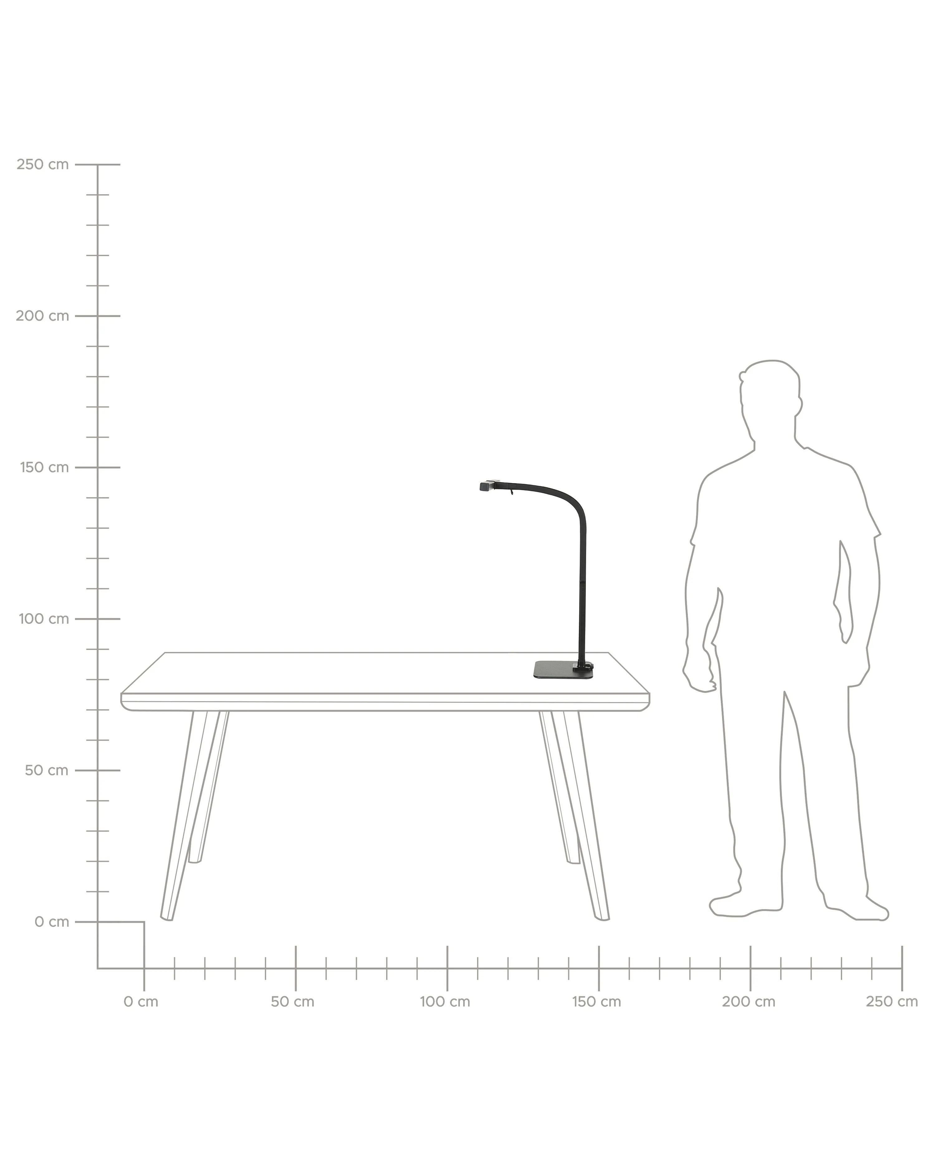 LED bureaulamp KOURIS met bewegingssensor Metaal Zwart