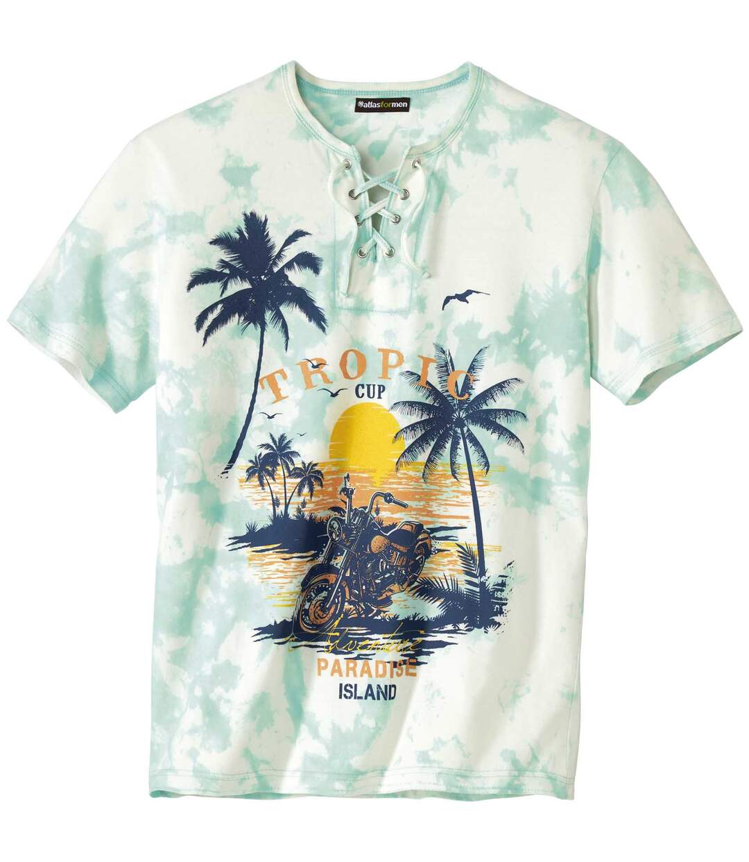 Tee-shirt Col Lacé Imprimé Biker’s Paradise