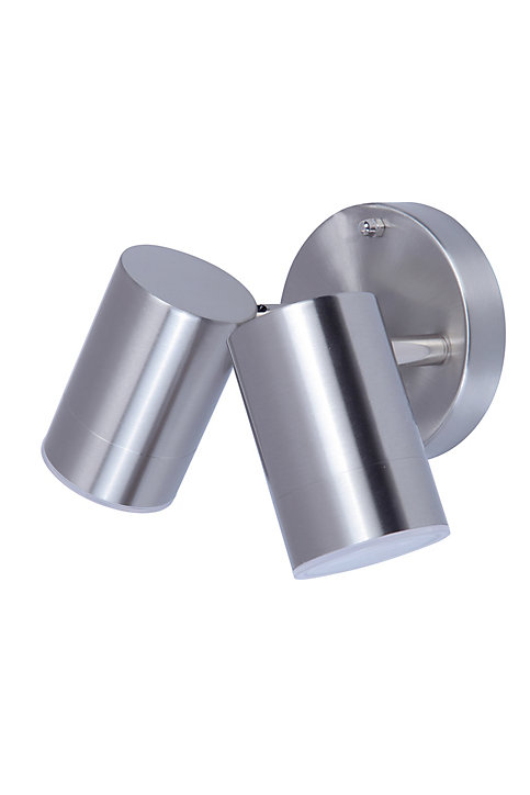 Applique murale extérieure LED Blooma Candiac 2 têtes chrome IP44