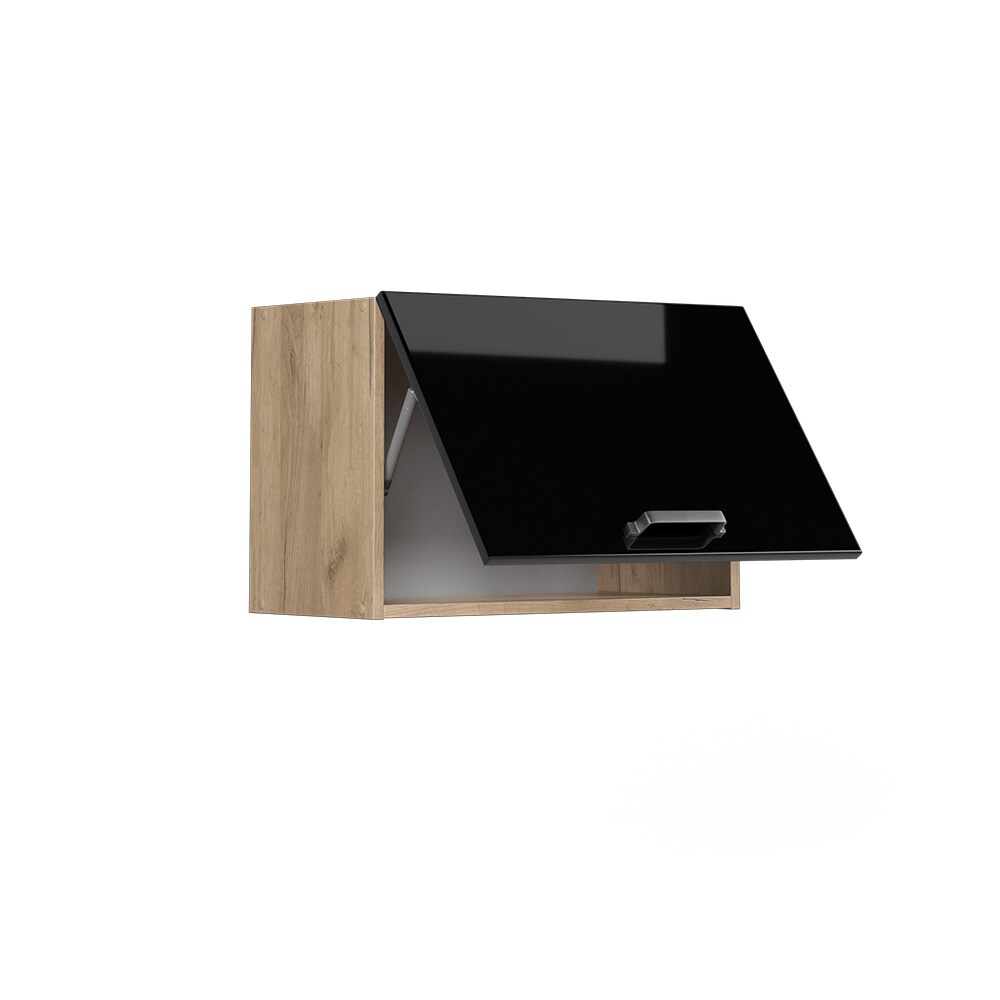 Vicco Hängeschrank flach Küchenschrank R-Line Solid Eiche Schwarz 60 cm modern
