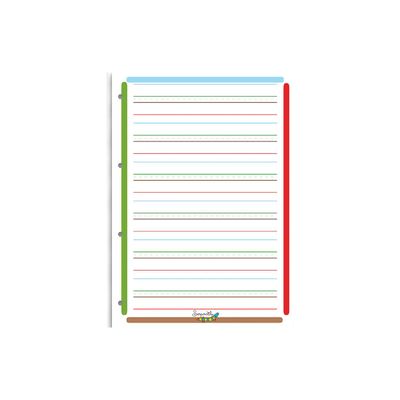 Serpodile - 50 feuilles mobiles Dys perforées - 100 pages - A4 - ligné 7 mm