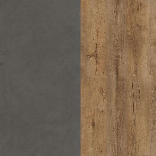 Meubella - Kledingkast Monaco - Eiken - Grijs - 90 cm