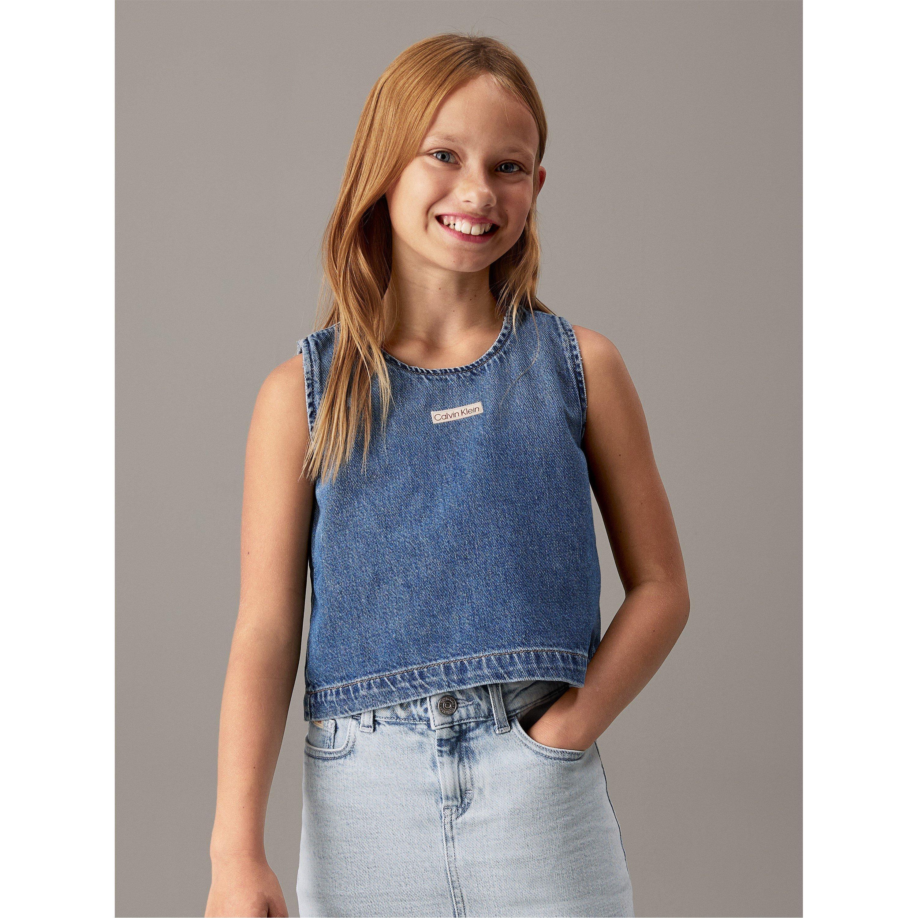 Calvin Klein Jeans DENIM TOP SOFT BLUE