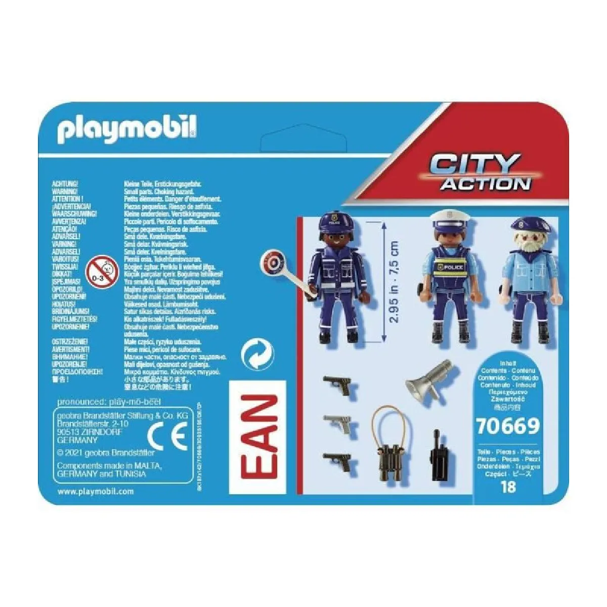 Playmobil® Playmobil 70669 - Police Équipe de Policiers