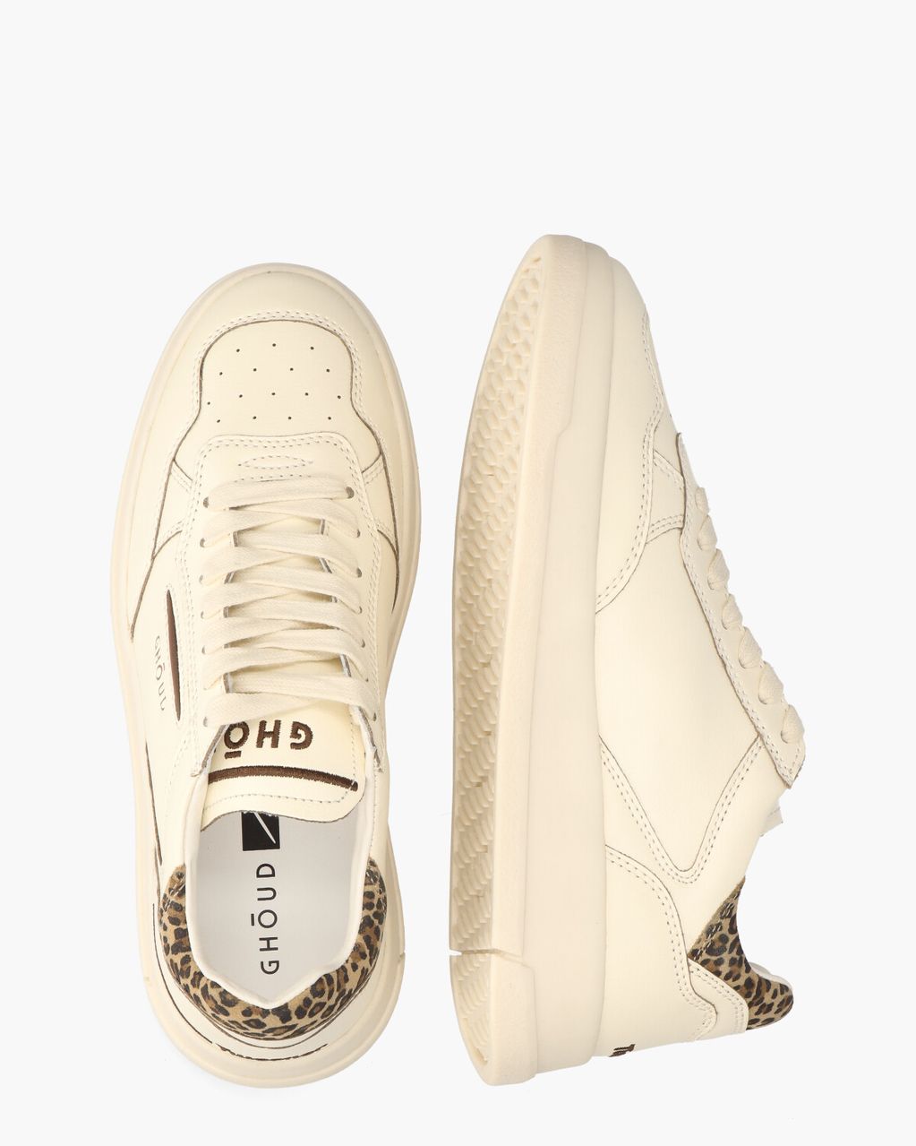 Ghoud Tweener Low Off-White/Donkerbruin Damessneakers