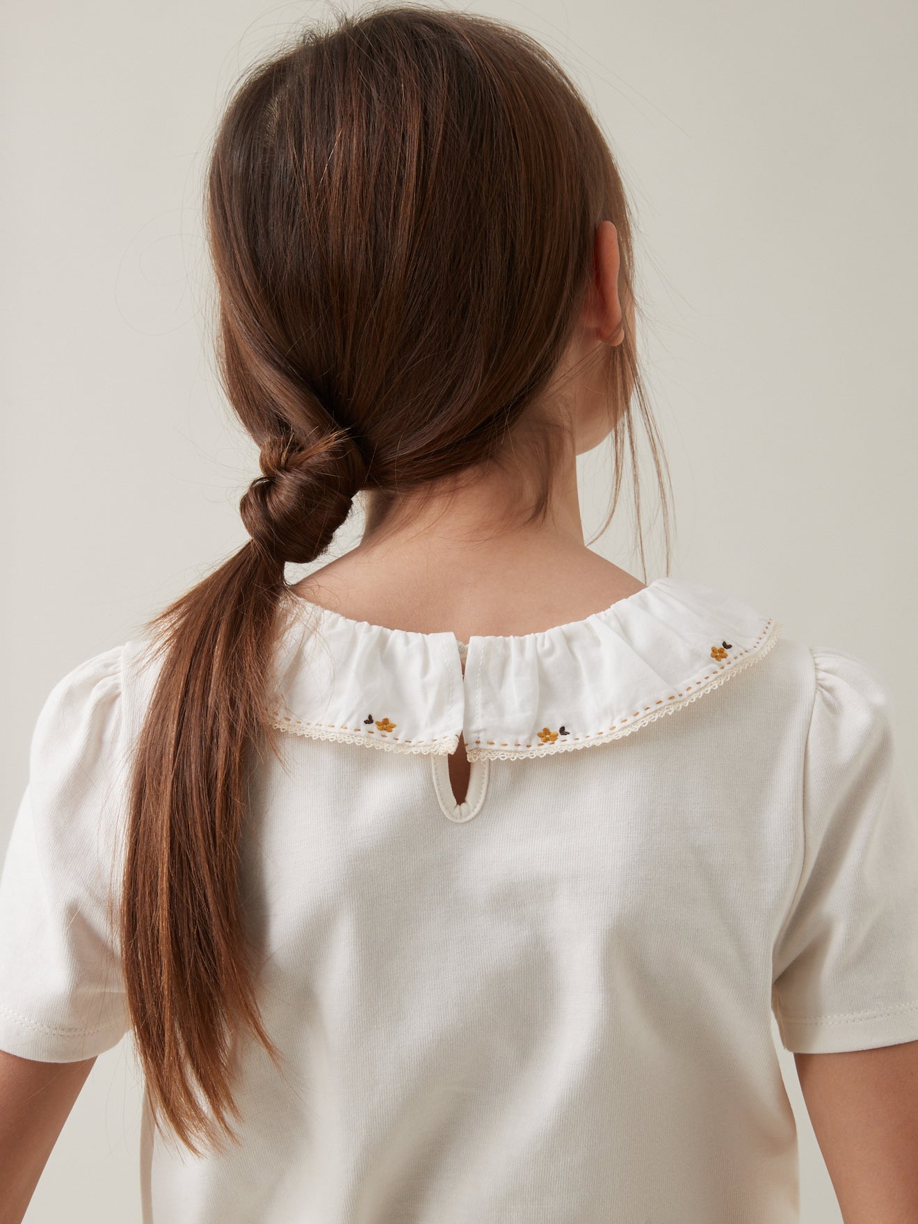 T-shirt brodé Fille - Coton bio