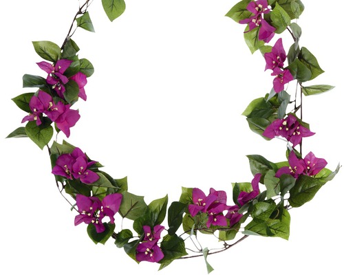 Kunstbloemenkrans, bougainvillea, 180 cm lang, roze