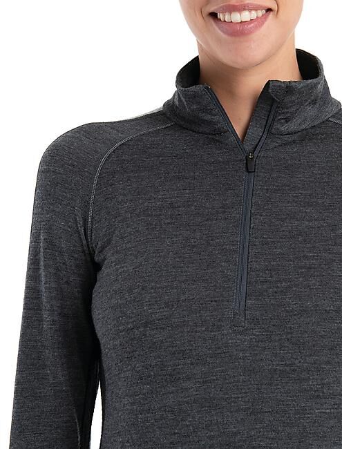 ICEBREAKER - T-SHIRT T-SHIRT ML DEMI ZIP ZONEKNIT 200 W