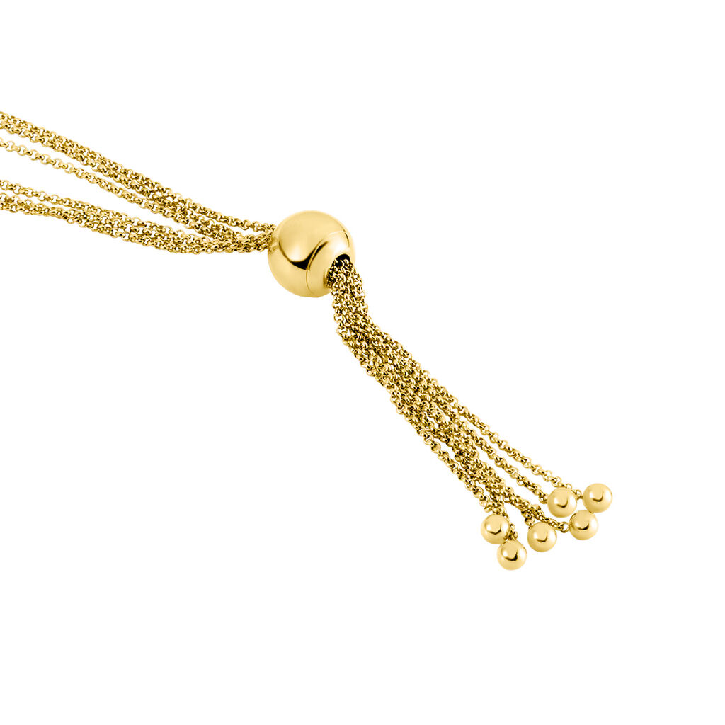 Collier Sautoir Acier Doré Nanaia