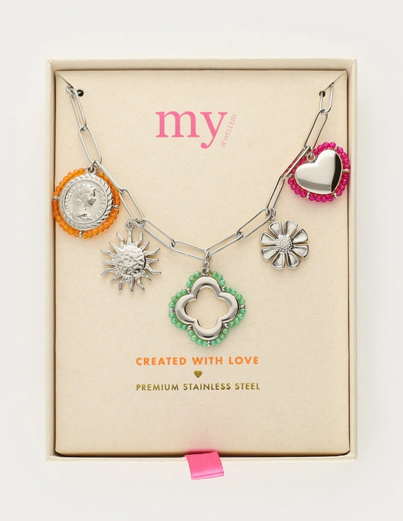 My Jewellery Sunrocks bedelketting met kralen MJ12617