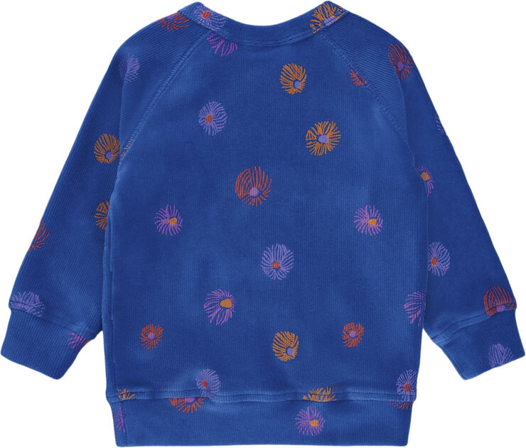 Soft Gallery SGBALEXI VELVET FLOWER SWEAT True blue