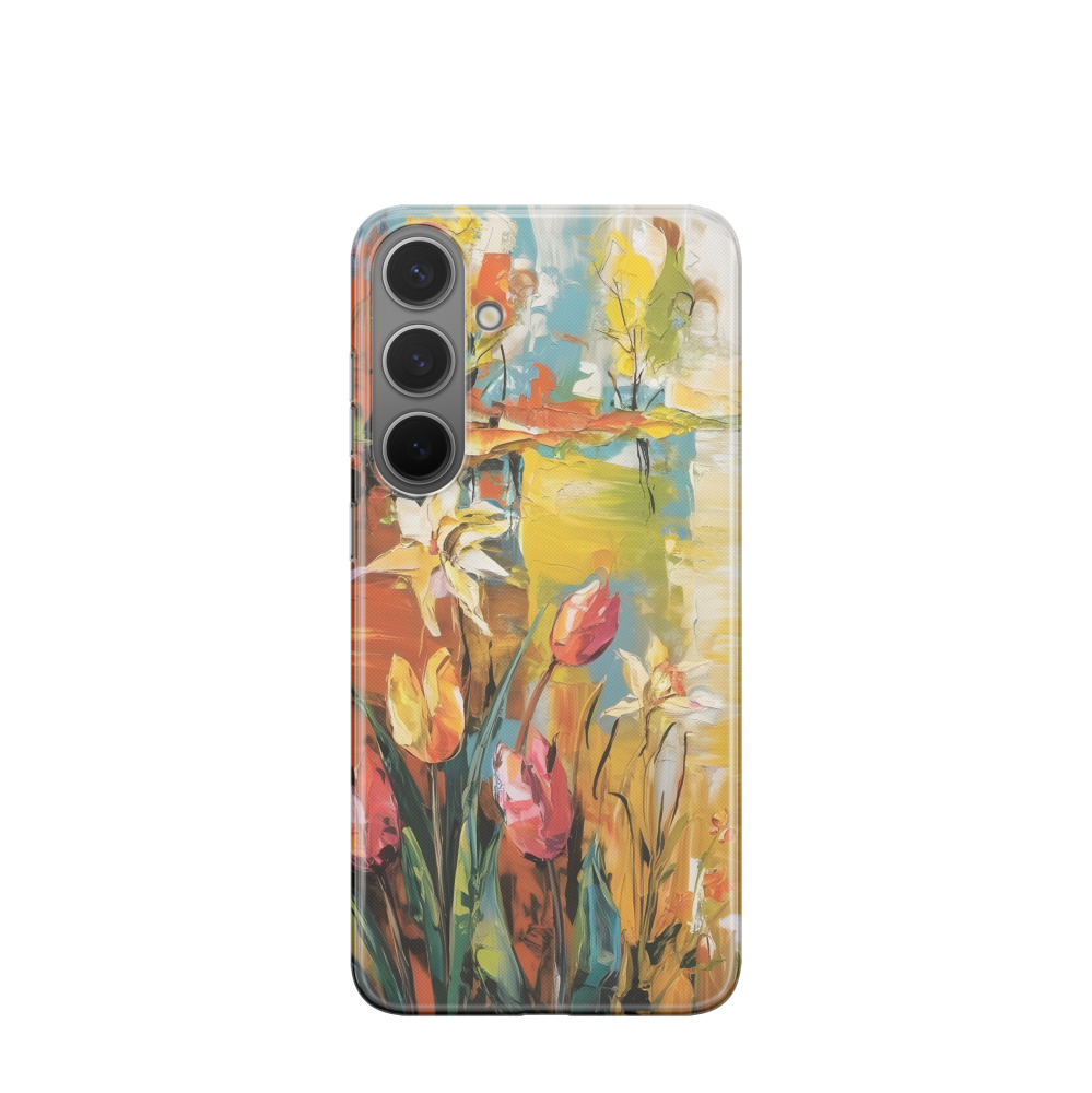 Samsung Galaxy S24 Plus Gummi Hülle Blühende Symphonie - Versch. Farben