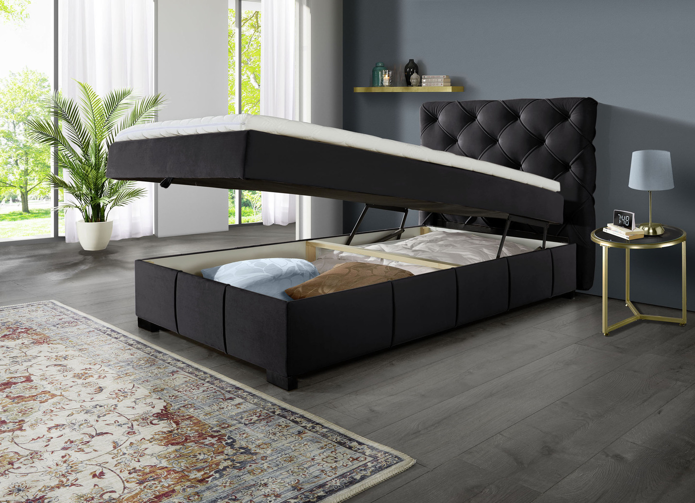 Boxspringbett mit Kaltschaumtopper
