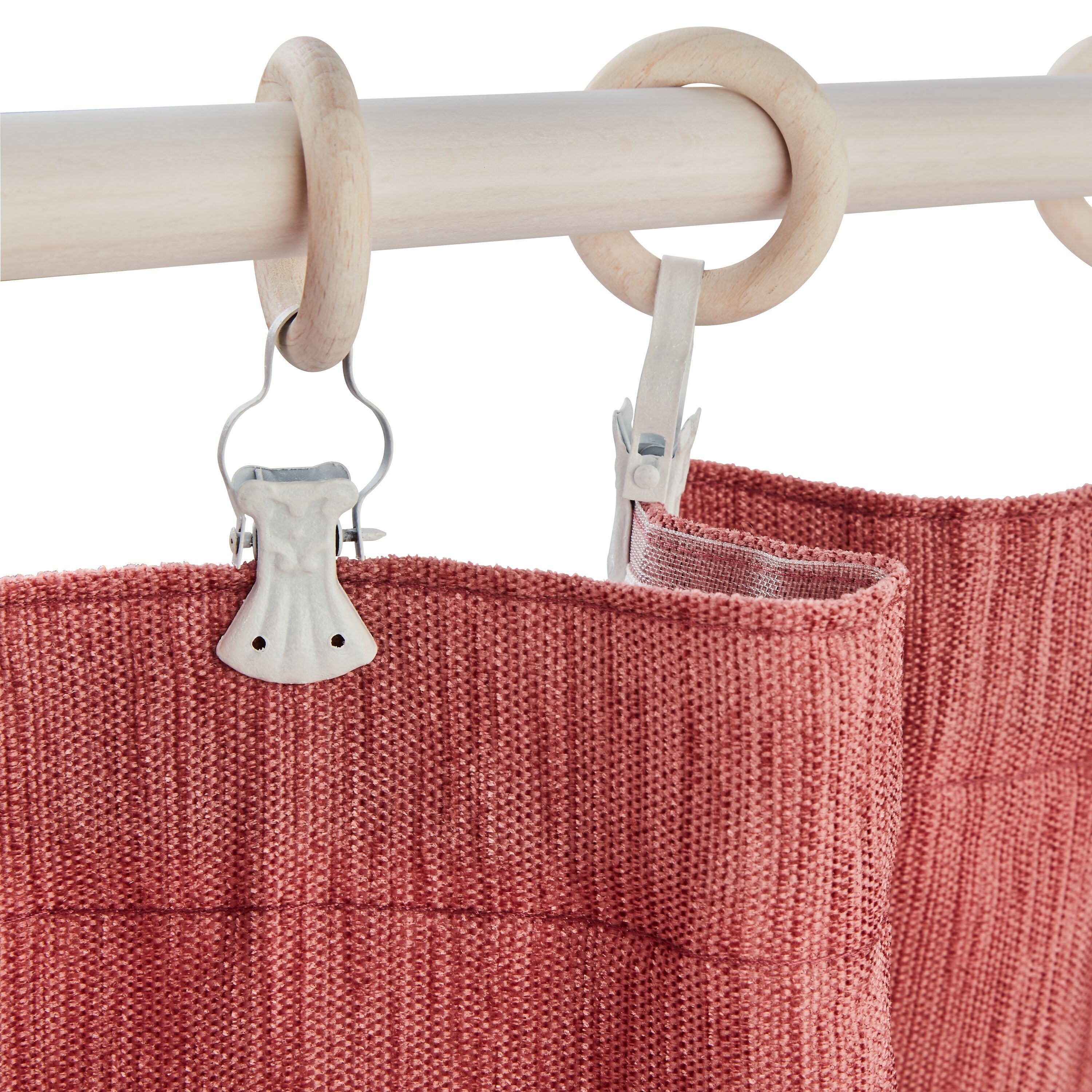 HOLZ Vorhangringe - Weiss / B: 42.0 mm x T: 8.0 mm