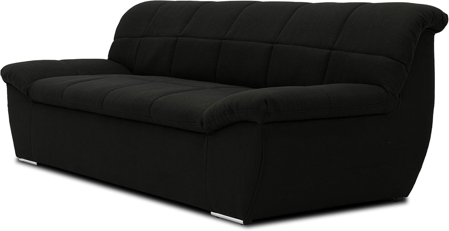 DOMO. collection Sofa Splash, 2 Sitzer, Couch, Polstergarnitur, 211 x 96 x 76 cm (BxTxH), schwarz