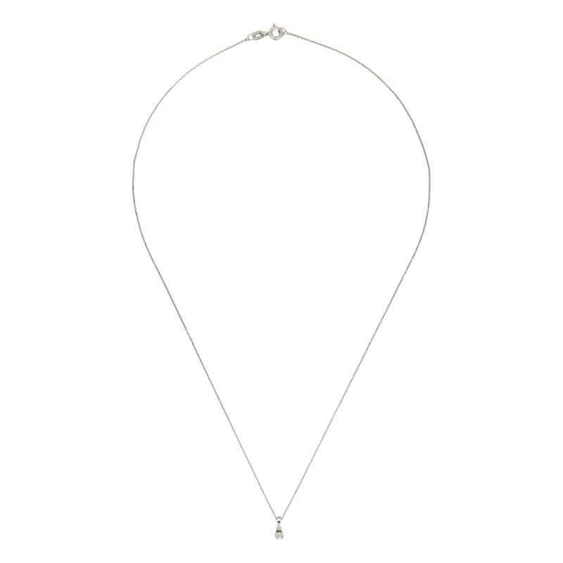 Pendentif Or Blanc et Diamant