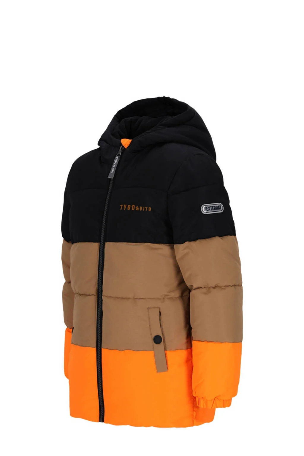 TYGO & vito gewatteerde jas winter oranje