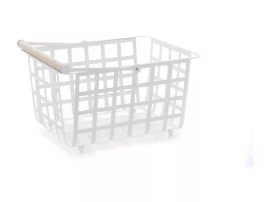 Panier de rangement et décoratif en métal,avec poignée, taille semi grande, ZESTA