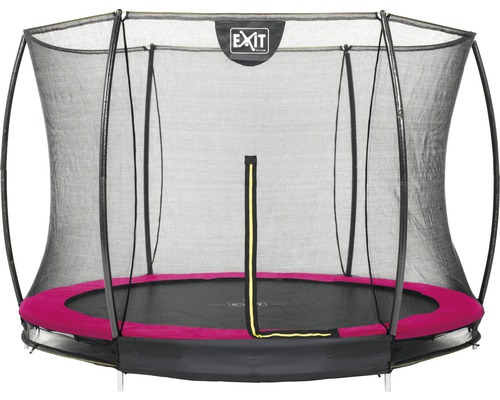 EXIT Silhouette Ground trampoline met veiligheidsnet, Ø 244 cm, roze