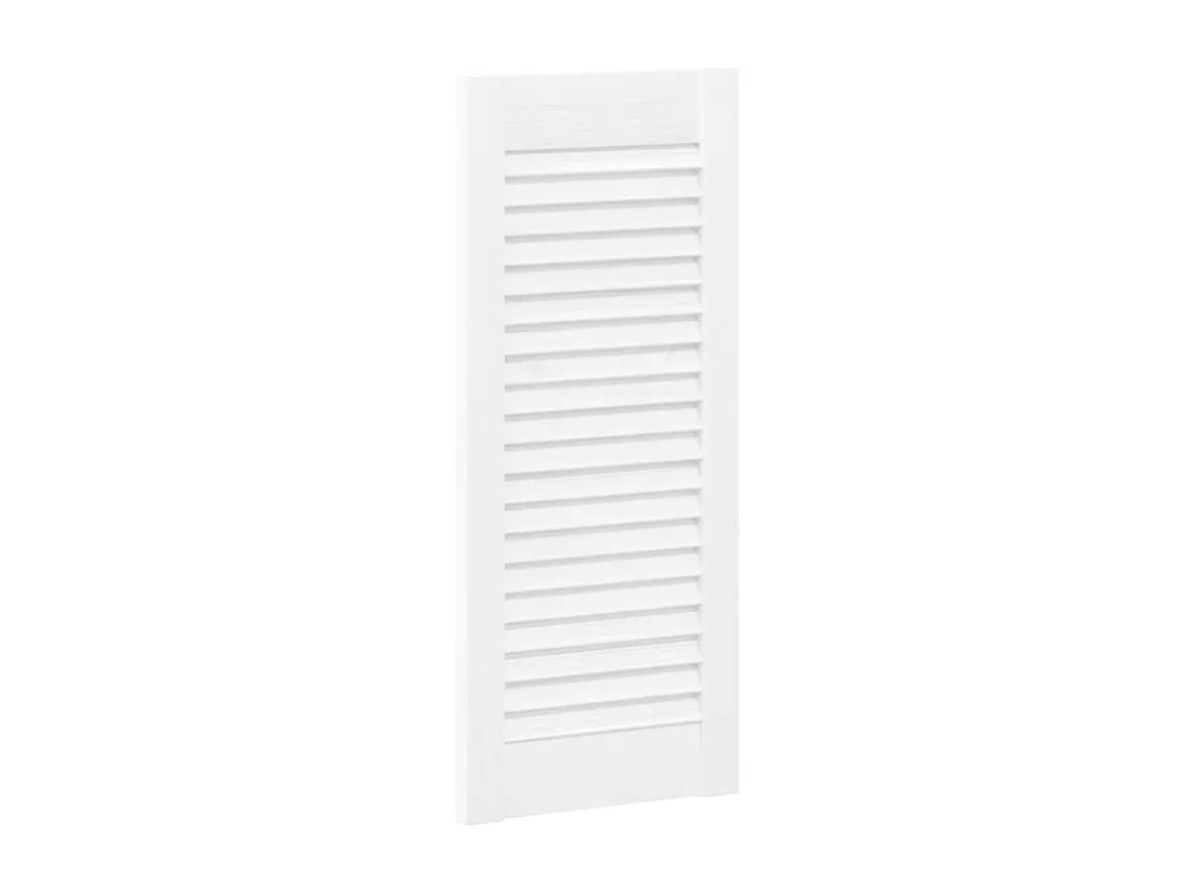 Portes d'armoire à persiennes 2 pcs blanc 69x29,5 cm
