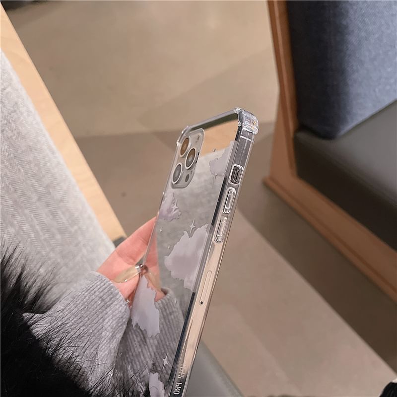 Fonekase - Cloud Mirrored Phone Case - iPhone 13 Pro Max / 13 Pro / 13 / 13 mini / 12 Pro Max / 12 Pro / 12 / 12 mini / 11 Pro Max / 11 Pro / 11 / SE / XS Max / XS / XR / X / SE 2 / 8 / 8 Plus / 7 / 7 Plus