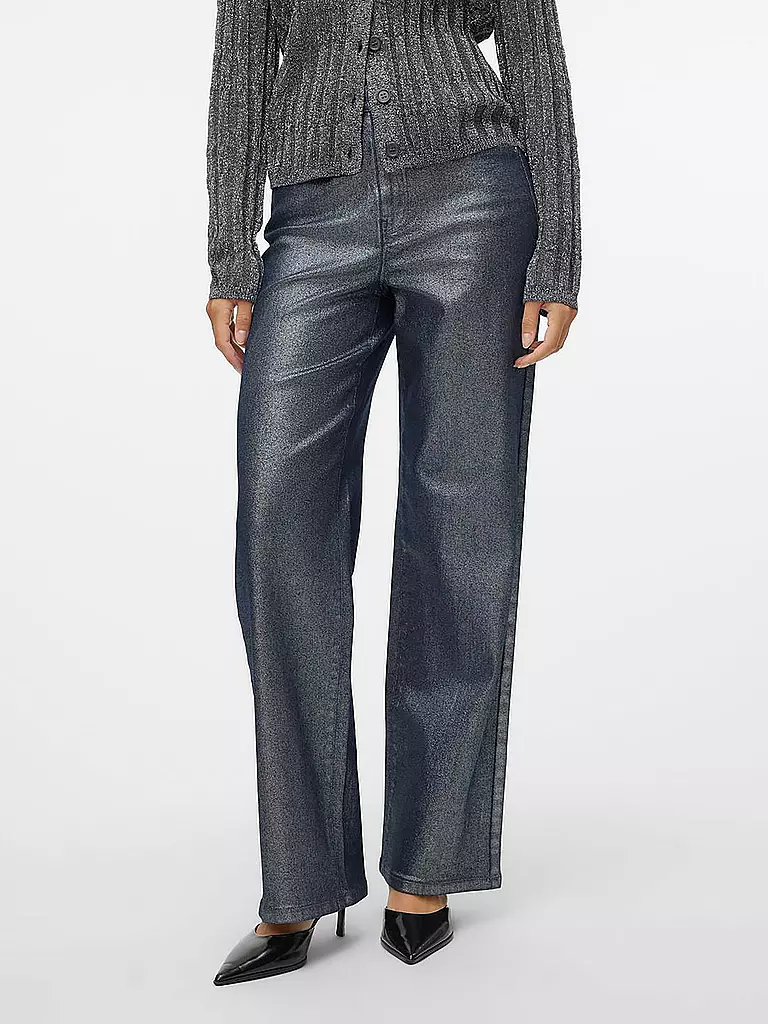 VERO MODA Highwaist Jeans Wide Leg VMTESSA blau