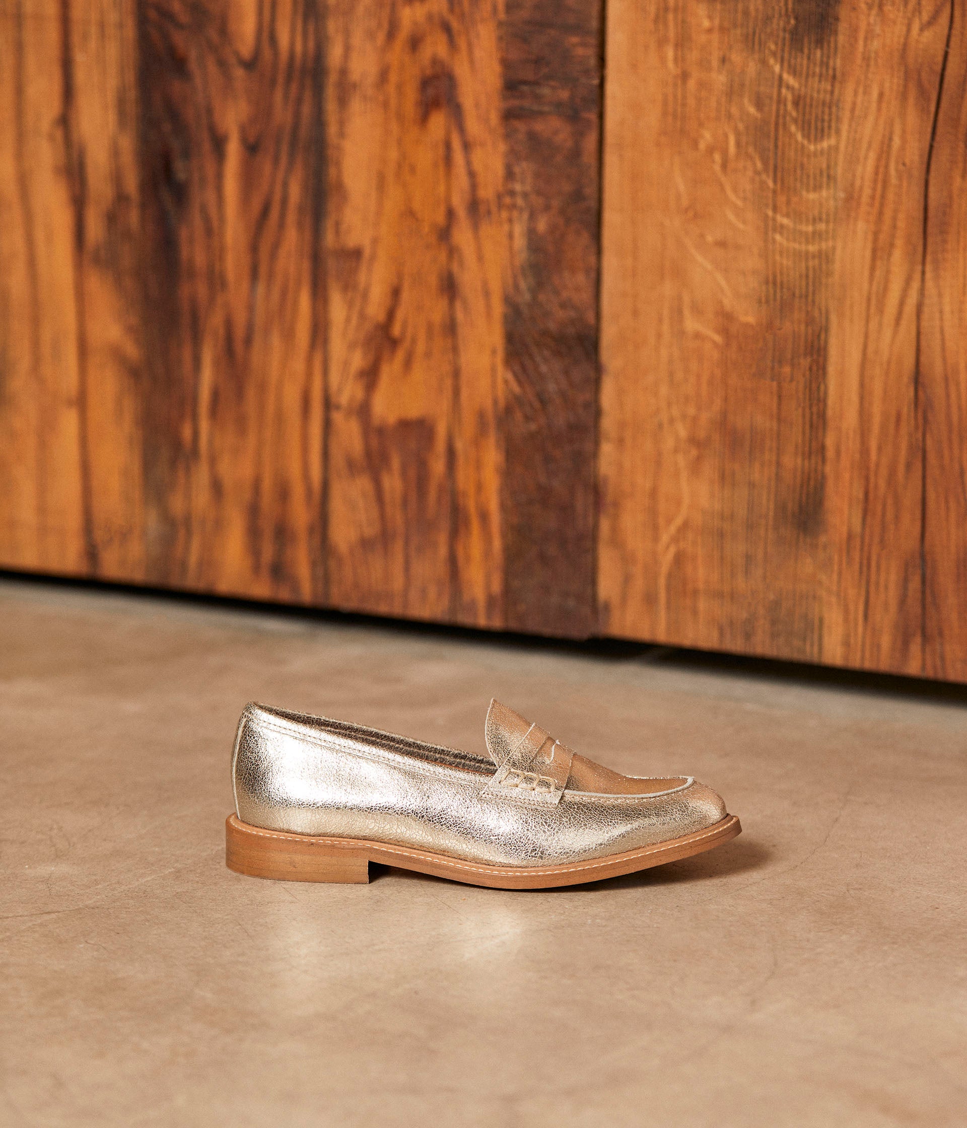 Mocassins cuir doré Angella