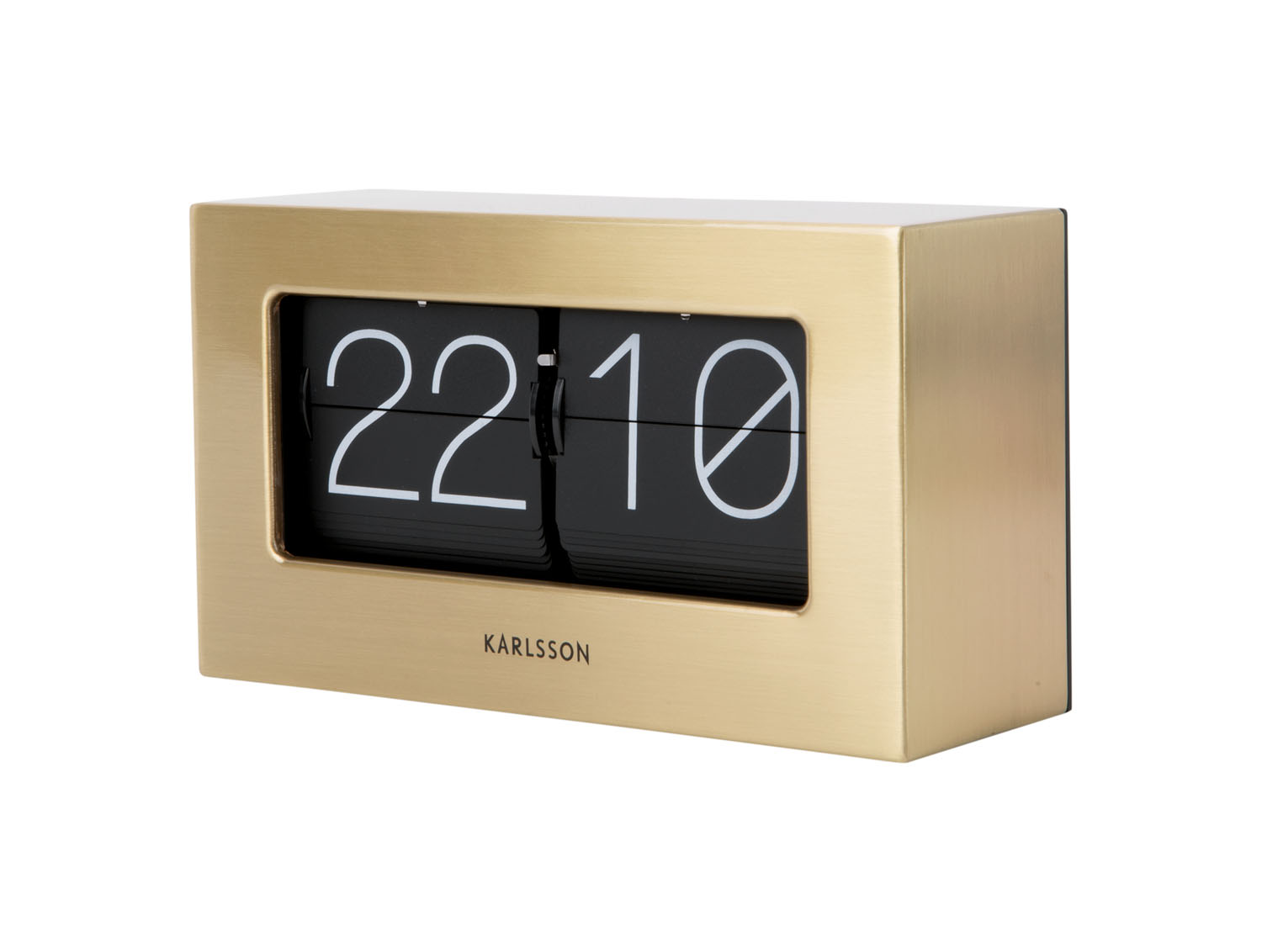 Wall / Table clock Boxed Flip brushed gold