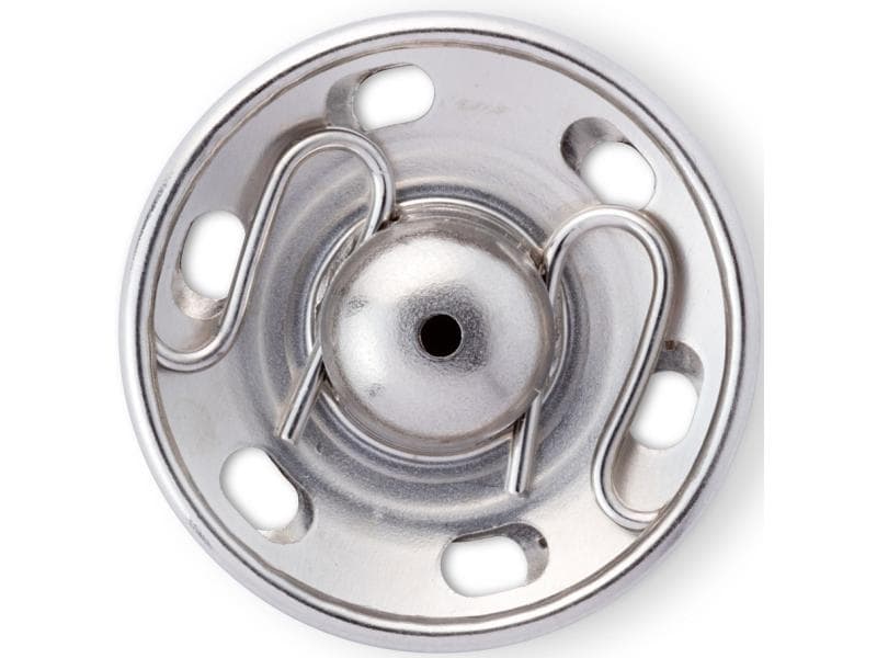 Prym Druckknöpfe Ø 15 mm, Silber, 6 Stück Stylishe Annähdruckknöpfe, nickelfrei