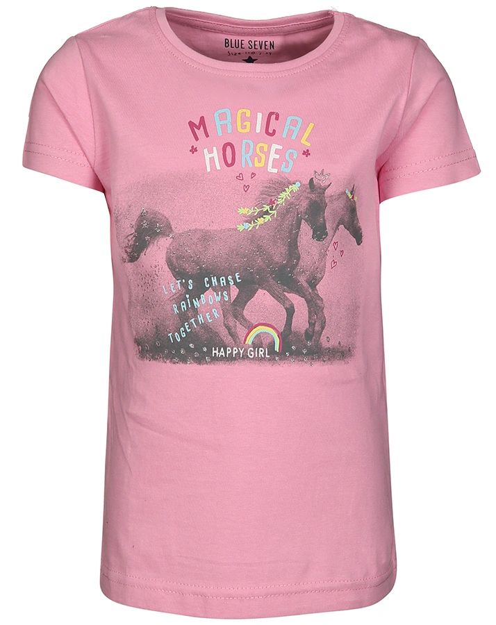 T-Shirt MAGIC HORSES mit Rock in rosa/magenta