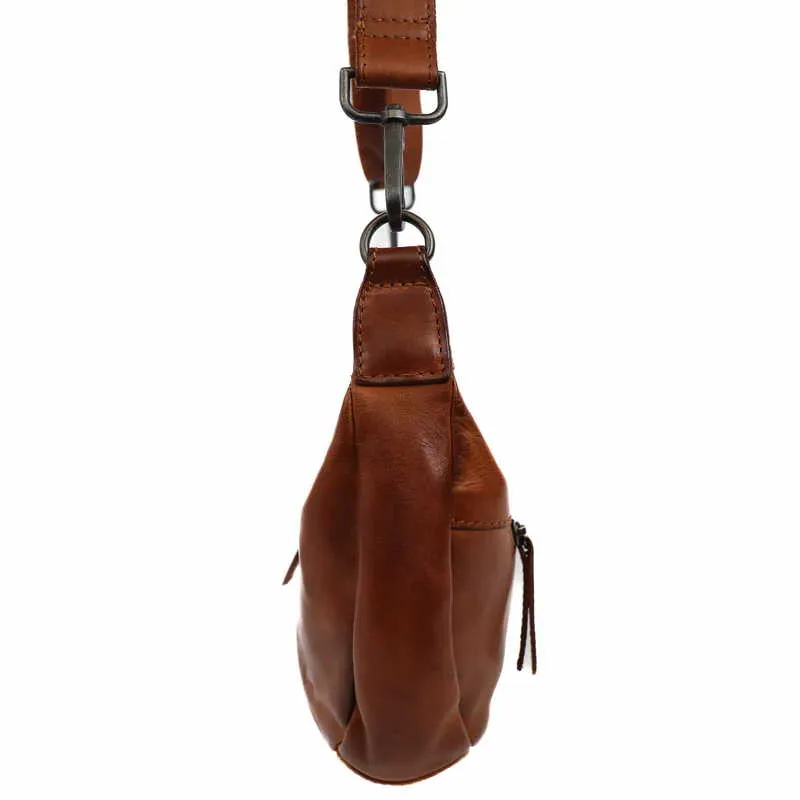 BEAR DESIGN Umhängetasche Cognac Leder