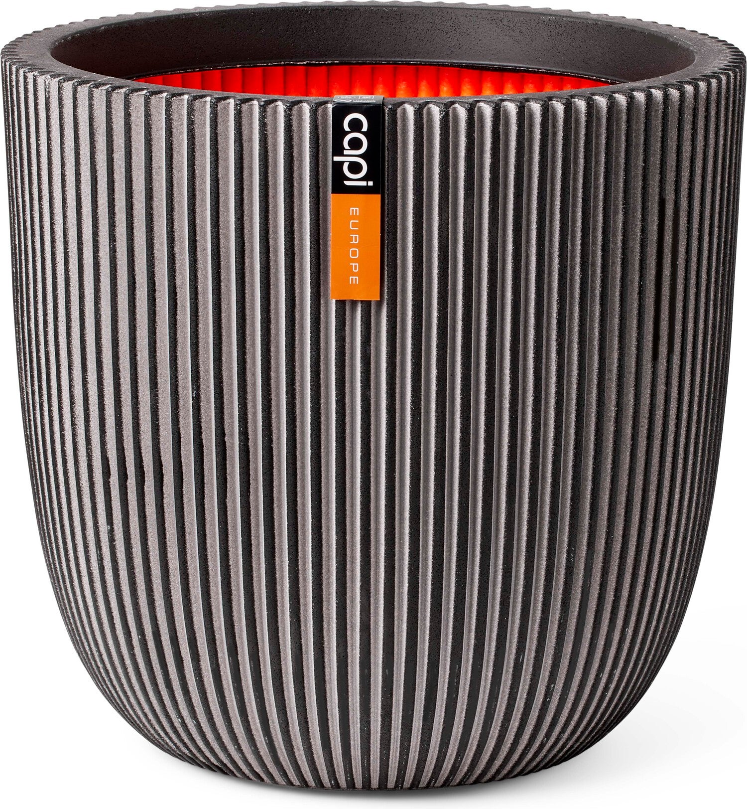 Capi Europe bloempot Groove antraciet D 43 H 41 cm