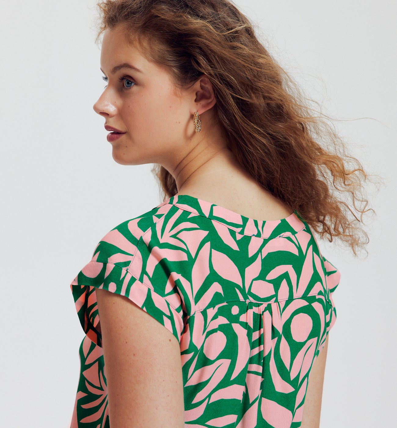 Blouse imprimée Femme - Imprimé vert