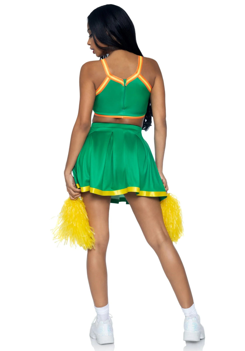 Cheerleader Pak Groen Dames Leg Avenue