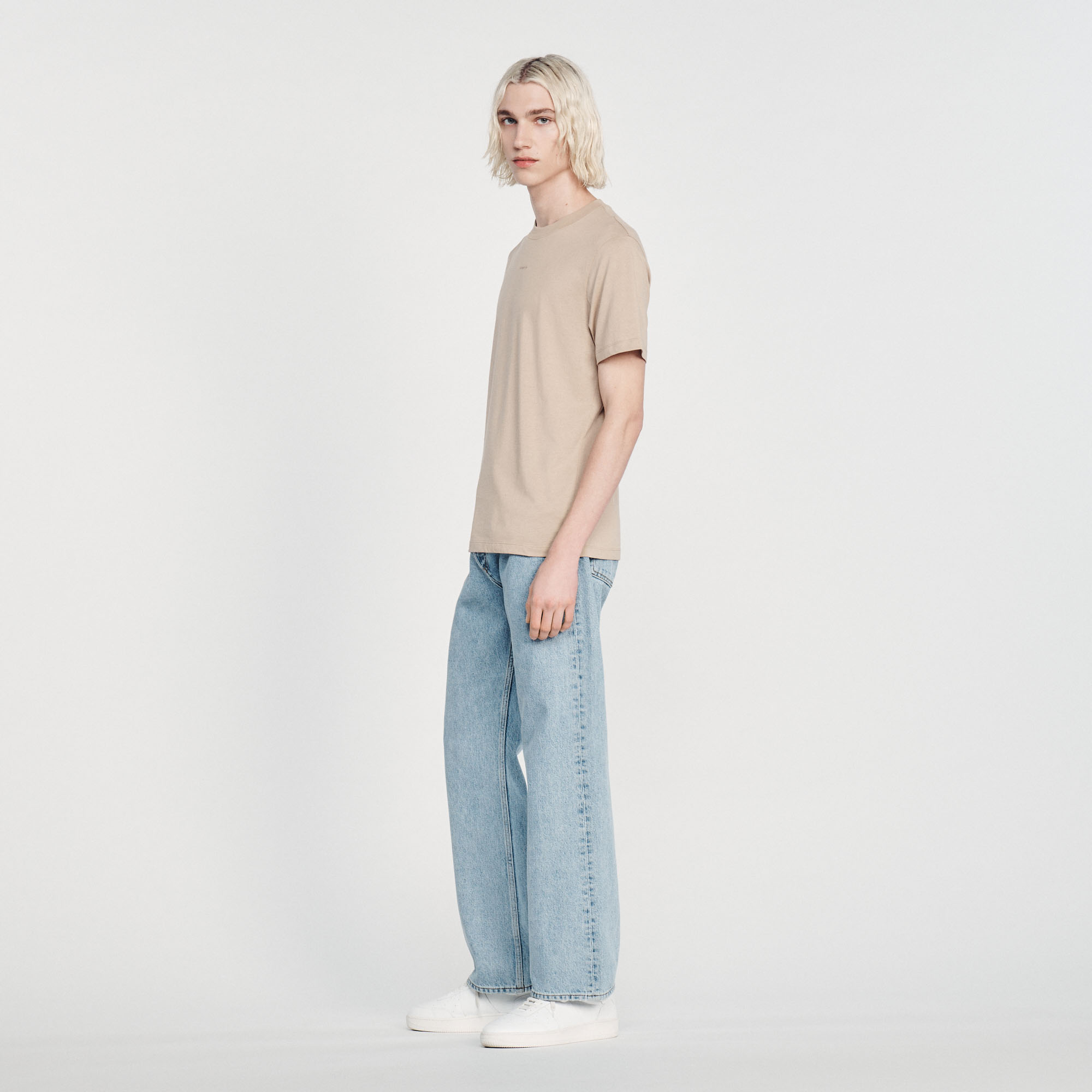 T-shirt brode Sandro en coton biologique