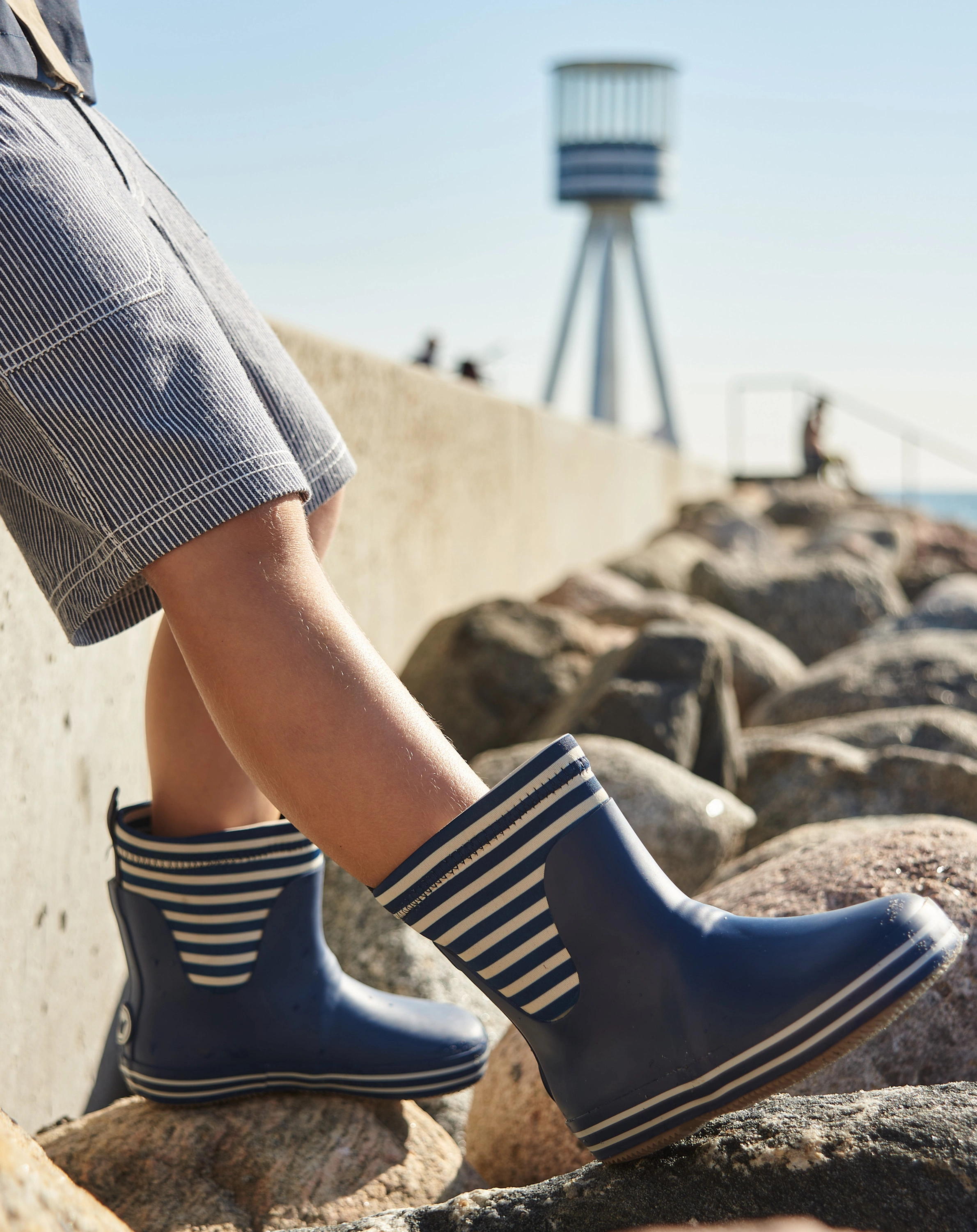Gummistiefel PRINT MIST STRIPES in indigo